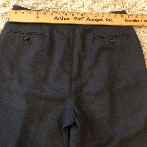 Polo by Ralph Lauren Dark Grey Pleated Pants Sz 34x38 Suspender Buttons - Picture 8 of 9
